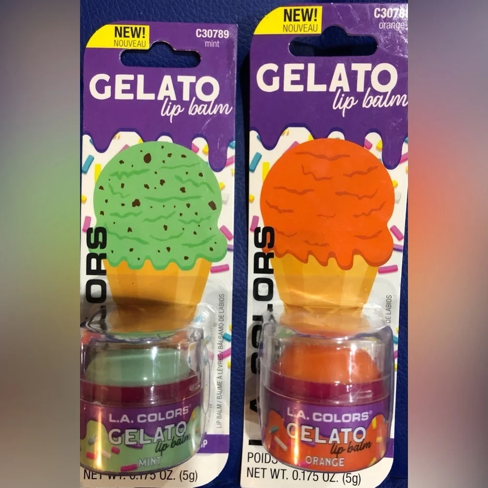 2pack gelato flavored lip gloss in chocolate strawberry mint orange &‎ vanilla